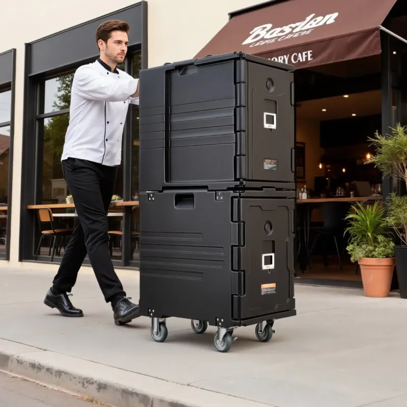 Termokast toidu transpordiks 89,9 L, must