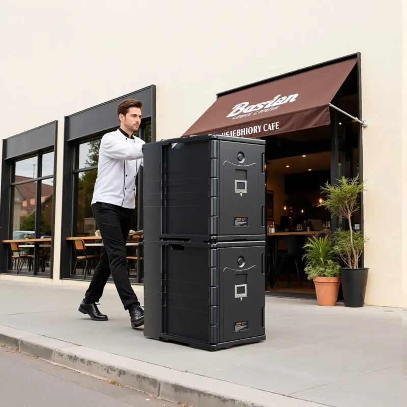 Termokast toidu transpordiks 90 L, must