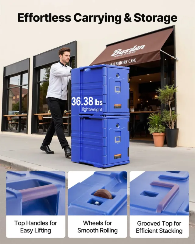 Termokast toidu transpordiks 90 L, sinine