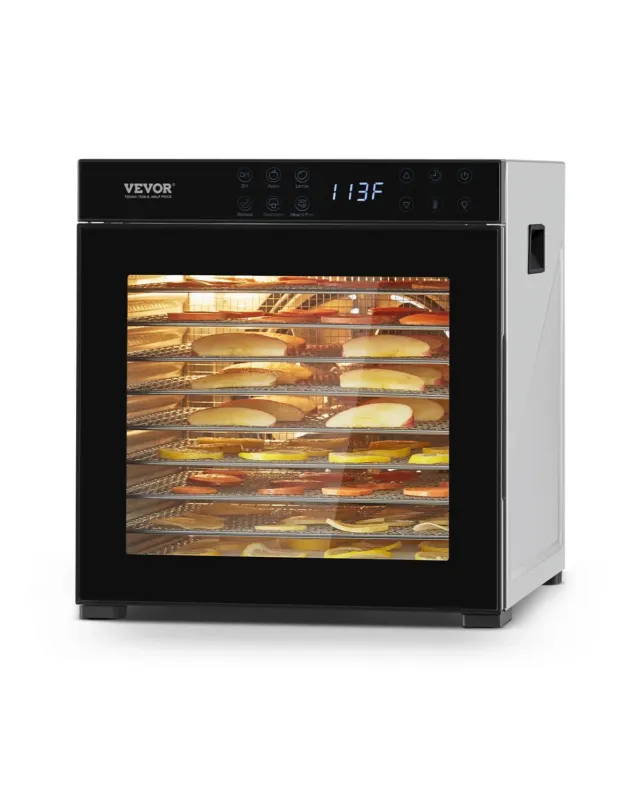 Toidukuivati 10 restiga, 1000 W, roostevaba teras