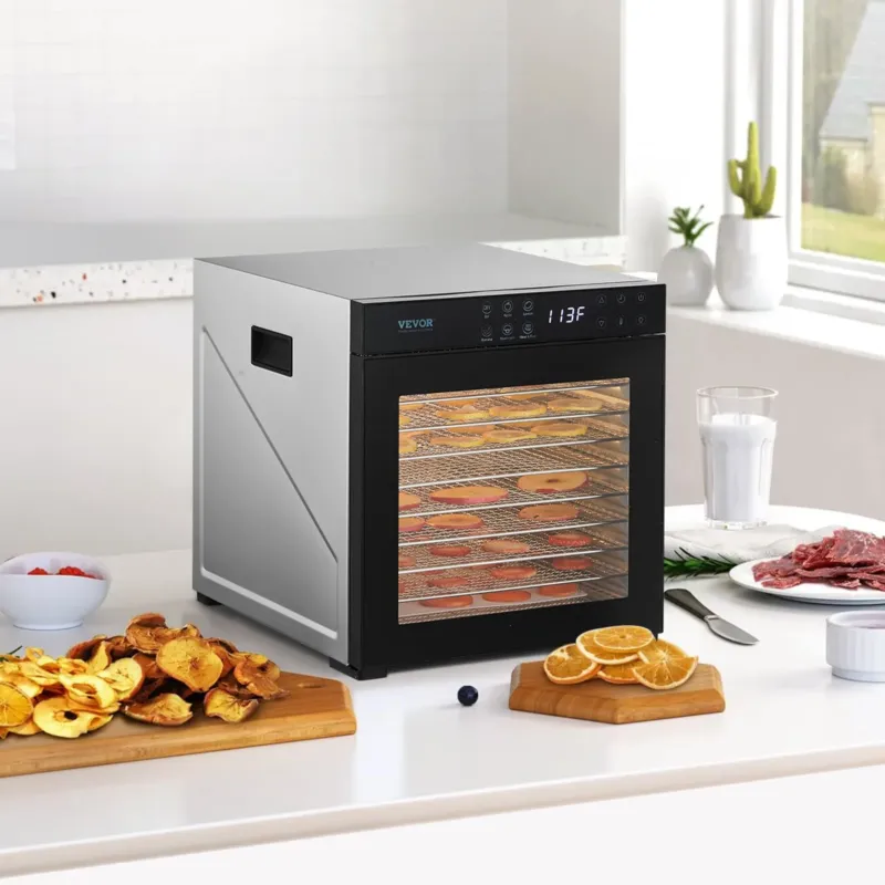 Toidukuivati 10 restiga, 1000 W, roostevaba teras