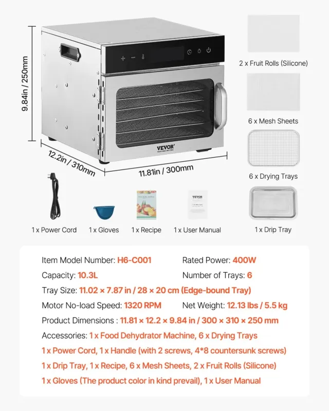 Toidukuivati 400 W