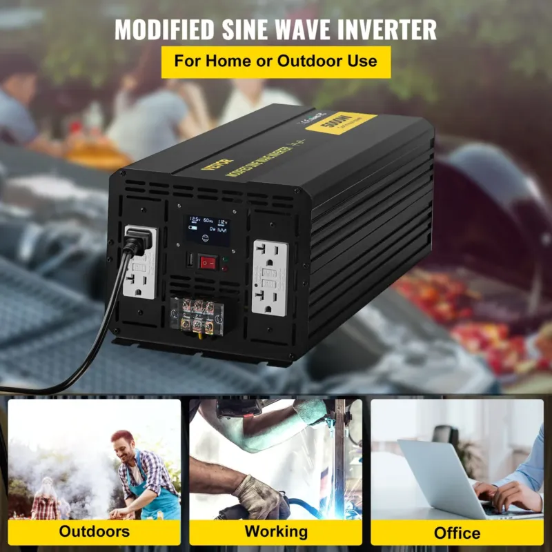 toiteinverter modifitseeritud siinuslaine inverter 5000W DC 12V AC