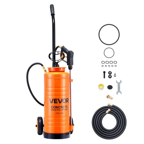 Tööstuslik betoonipihusti ratastel käruga, 14 L, 52 cm