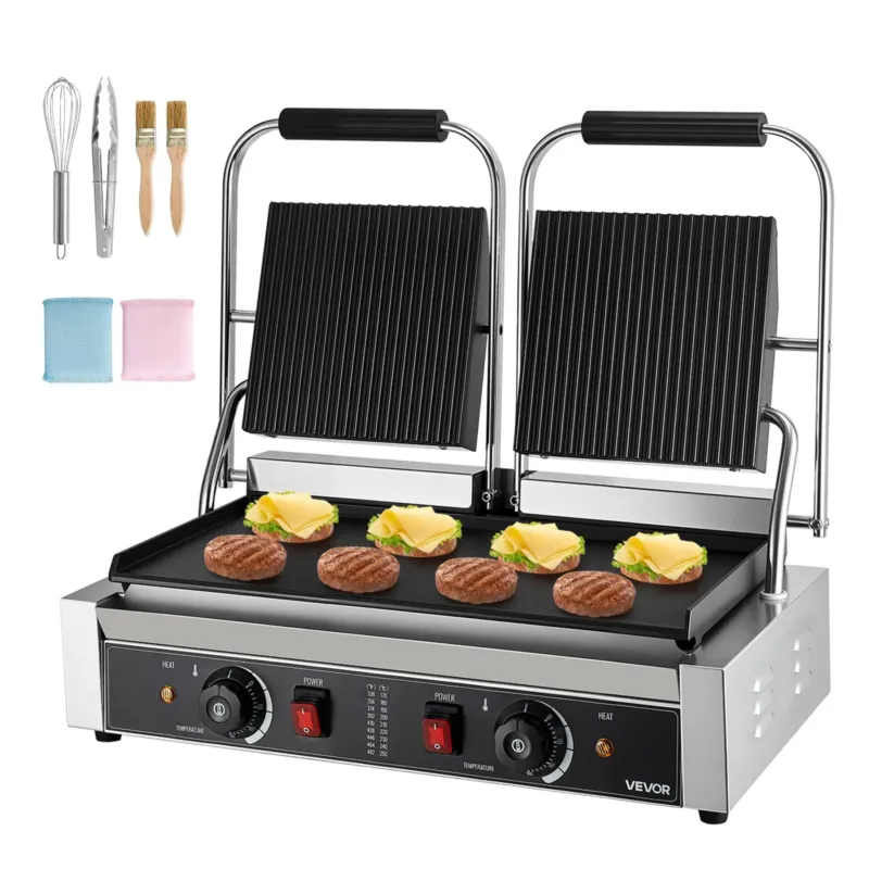 Topelt paninigrill 3600 W, plaat 48 x 23 cm