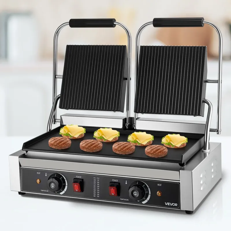 Topelt paninigrill 3600 W, plaat 48 x 23 cm