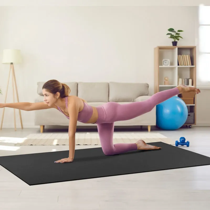 Treeningmatt libisemiskindel joogamatt jõusaali fitness pilate, 2,4 x 1,5 m, 2800 g