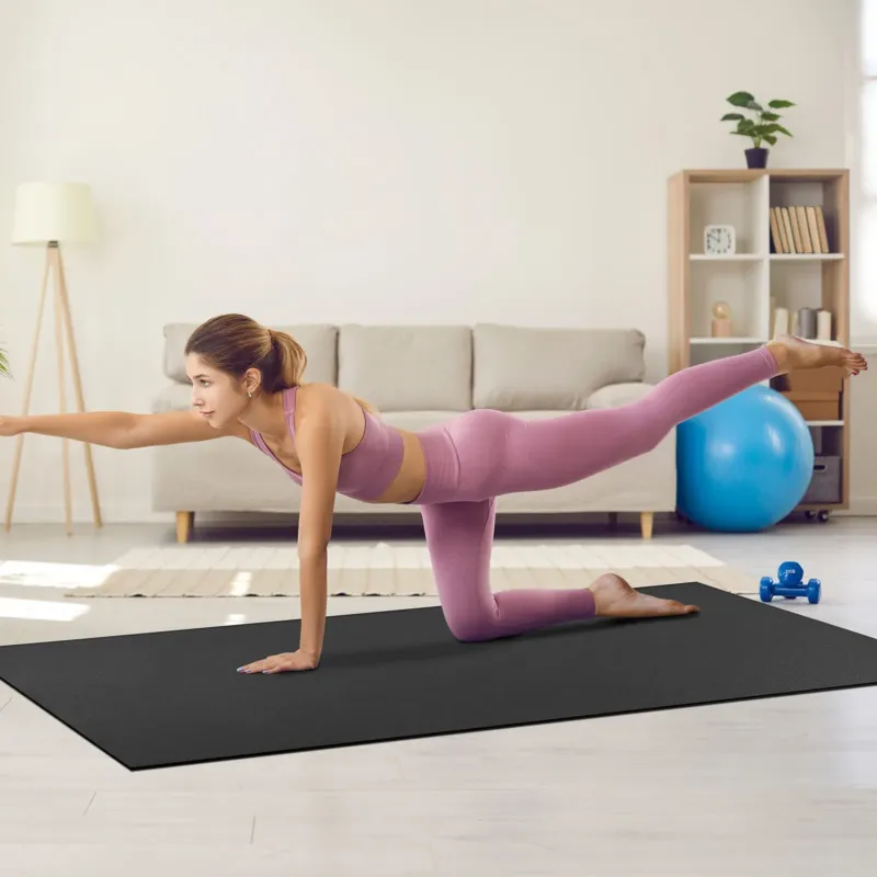 Treeningmatt libisemiskindel joogamatt jõusaali fitness pilate, 2,4 x 1,8 m, 2800 g
