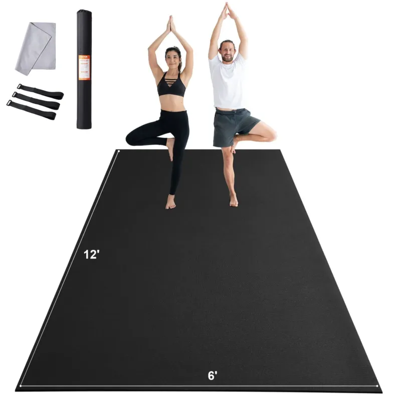 Treeningmatt libisemiskindel joogamatt jõusaali fitness pilate, 3,7 x 1,8 m, 2800 g