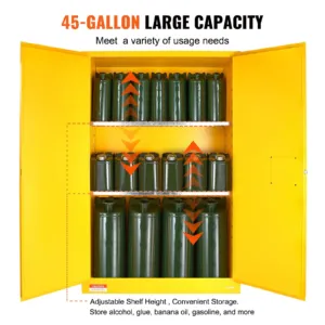 Tuleohtlike ainete ohutuskapp, 170,3 L, 109 x 46 x 165,6 cm — pilt 5