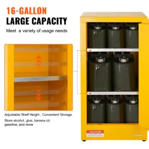 Tuleohtlike ainete ohutuskapp, 60 L, 46 x 46 x 90 cm — pilt 5