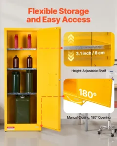 Tuleohtlike materjalide kapp, 59 x 46 x 165,1 cm, 87,1 L — pilt 6