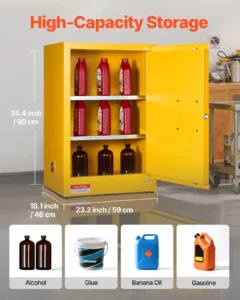 Tuleohtlike materjalide kapp, 59 x 46 x 90 cm, 49,2 L — pilt 3