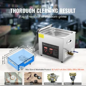 Ultrasonic Cleaner with Digital Timer & Heater, 10 L — pilt 5