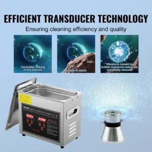 Ultrasonic Cleaner with Digital Timer & Heater, 3 L — pilt 3