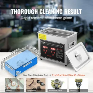 Ultrasonic Cleaner with Digital Timer & Heater, 3 L — pilt 5