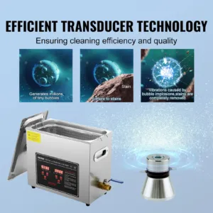 Ultrasonic Cleaner with Digital Timer & Heater, 6 L — pilt 3