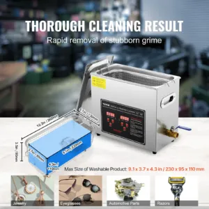 Ultrasonic Cleaner with Digital Timer & Heater, 6 L — pilt 5