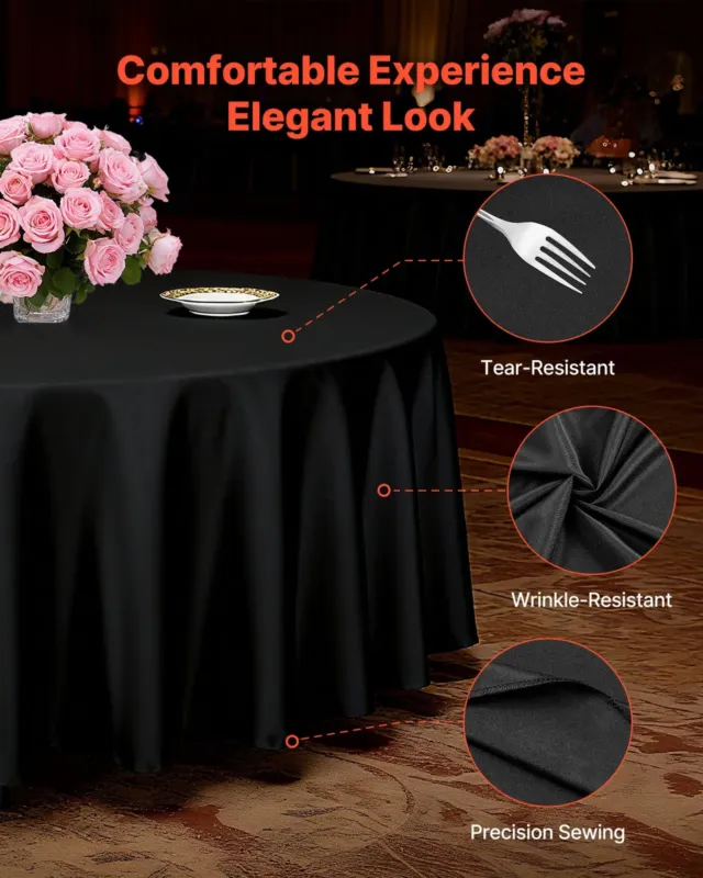 Ümar laudlina Ø305 cm, must