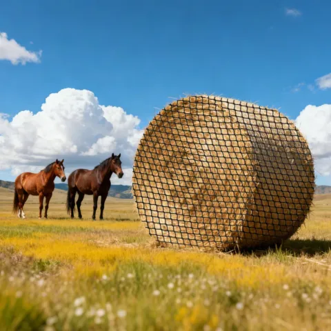 Ümmargune heinavõrk heinapallideks, 1,5 x 1,5 x 1,5 m, 42 x 42 mm