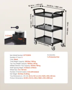 Universaalkäru, 136 kg, 3 tasandit — pilt 7