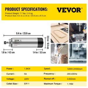 1,5 kW 2220 V õhkjahutusega spindlimootor CNC õhkjahutusega spindlimootor CNC — pilt 7