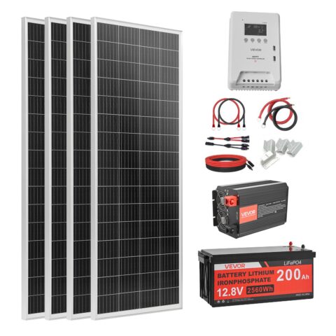 400W 12V Complete Solar Power Kit, 400 W