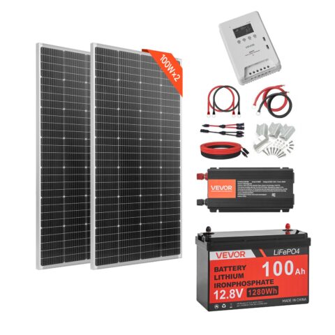 400W 12V Complete Solar Power Kit, 400 W, 2 tk