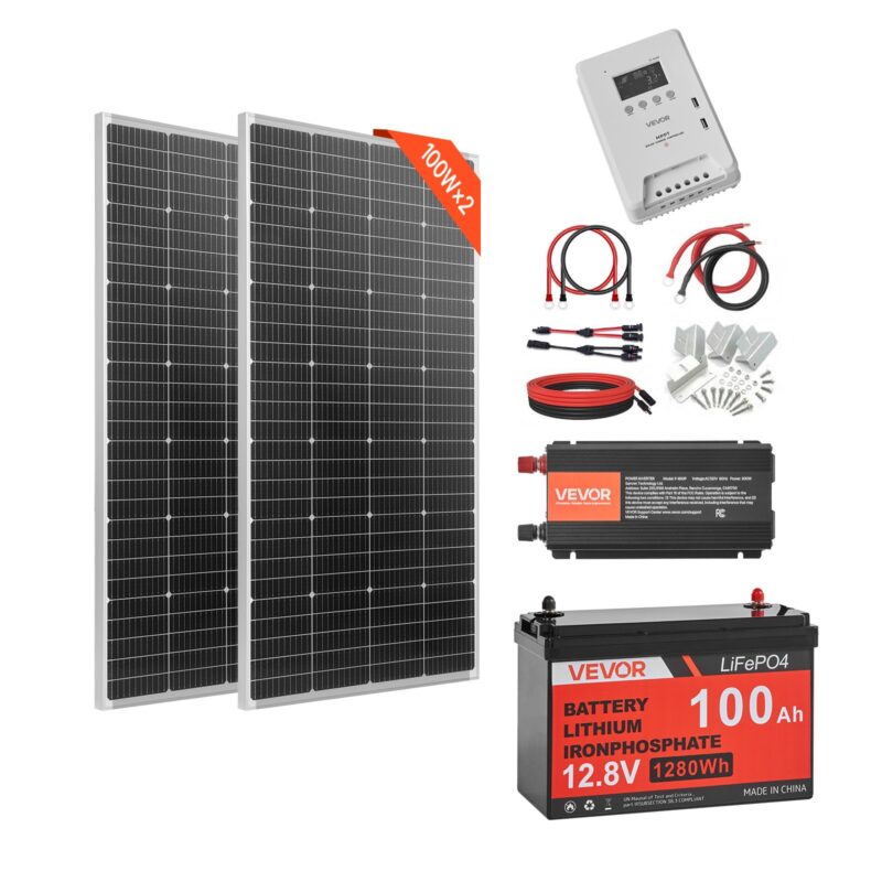 400W 12V Complete Solar Power Kit, 400 W, 2 tk