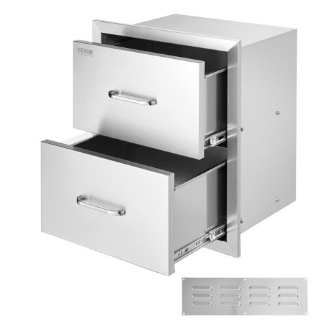 Outdoor Kitchen Drawers 18W x 20.6H x 12.7D Inch, 18 W