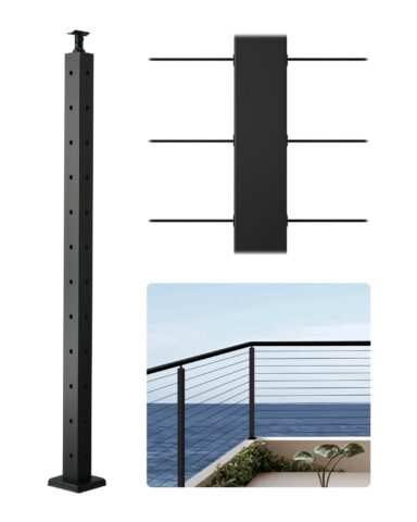 Cable Railing Post, 107 x 5,08 x 5,08 cm, 1 tk