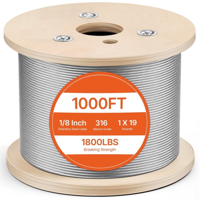 3.2 mm Wire Rope, 304,8 m, 3,2 mm, 798 kg