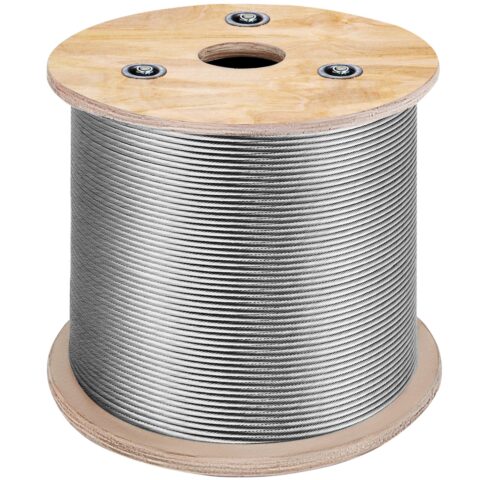 T316 Stainless Steel Cable 3.2 mm 7x7 Steel Wire Rope Cable 15240 cm Cable Railing, 3,2 mm