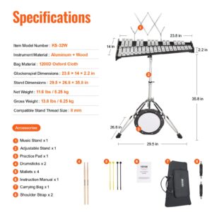 32-nootiline kellamängu ksülofoni kellakomplekt, 203 mm — pilt 7