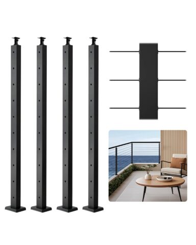 4-Pack Cable Railing Post, 4 tk, 91,4 x 5,08 x 5,08 cm