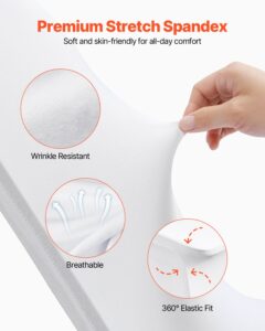 VEVOR Venivast spandexist kokkupandavad toolikatted, 50 tk, valge, 6,8 kg — pilt 3