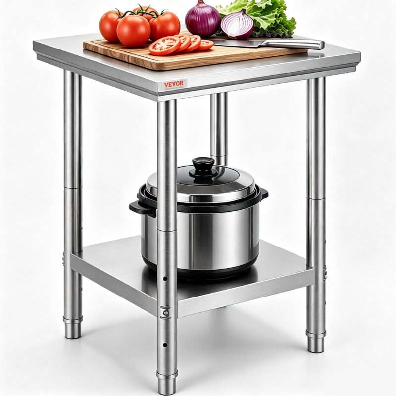 Roostevabast terasest ettevalmistuslaud, 61,0 x 61,0 x 78,7 cm, 318 kg