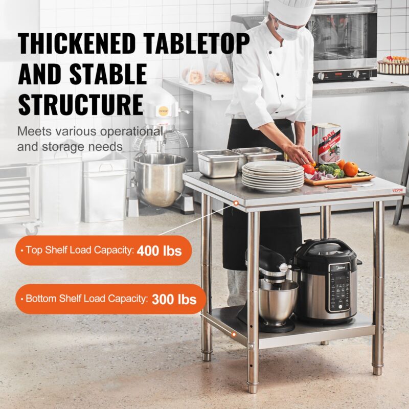 Roostevabast terasest ettevalmistuslaud, 318 kg, 61,0 x 76,2 x 78,7 cm