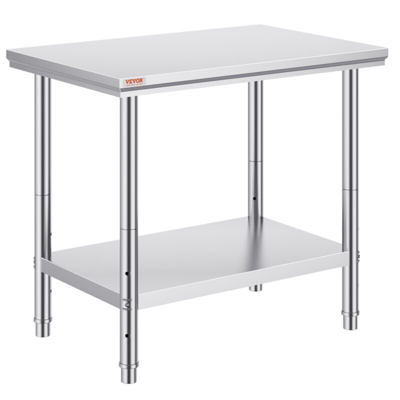 Roostevabast terasest ettevalmistuslaud, 900 x 600 x 800 mm, 318 kg