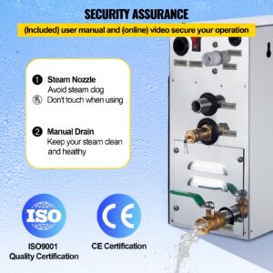 6KW saunaaurutus LED-digitaalse ekraaniga aurusaunageneraatoriga 6KW aurusaunageneraator — pilt 4