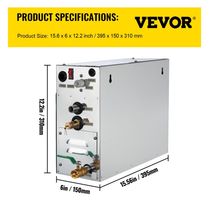6KW saunaaurutus LED-digitaalse ekraaniga aurusaunageneraatoriga 6KW aurusaunageneraator