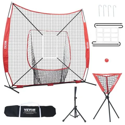 VEVOR 2,13 x 2,13 m pesapalli treeningvõrk, 16×18×112 cm