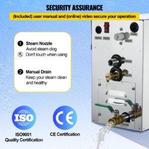 9KW aurugeneraator Aurugeneraator SPA-ruumi digitaalse ekraaniga aurugeneraator 35 ℃-55 ℃ — pilt 4