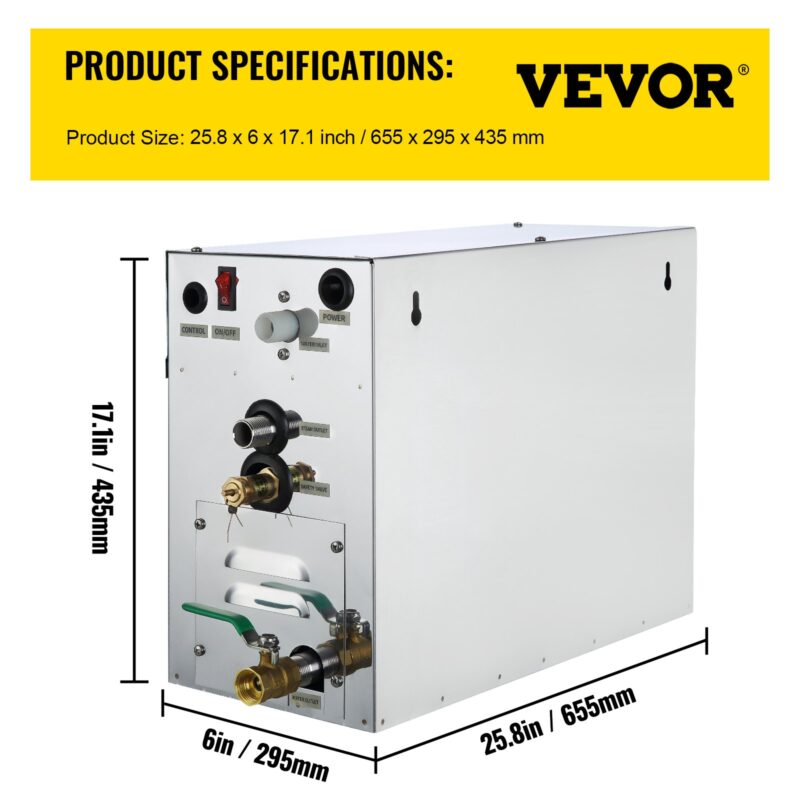 9KW aurugeneraator Aurugeneraator SPA-ruumi digitaalse ekraaniga aurugeneraator 35 ℃-55 ℃