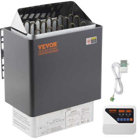 9KW Electric Dry Sauna Heater Stove W/External Controller Stainiless Steel for 9-13m3 Room