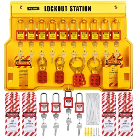 58 PCS Lockout Tagouti komplektid, 58 tk