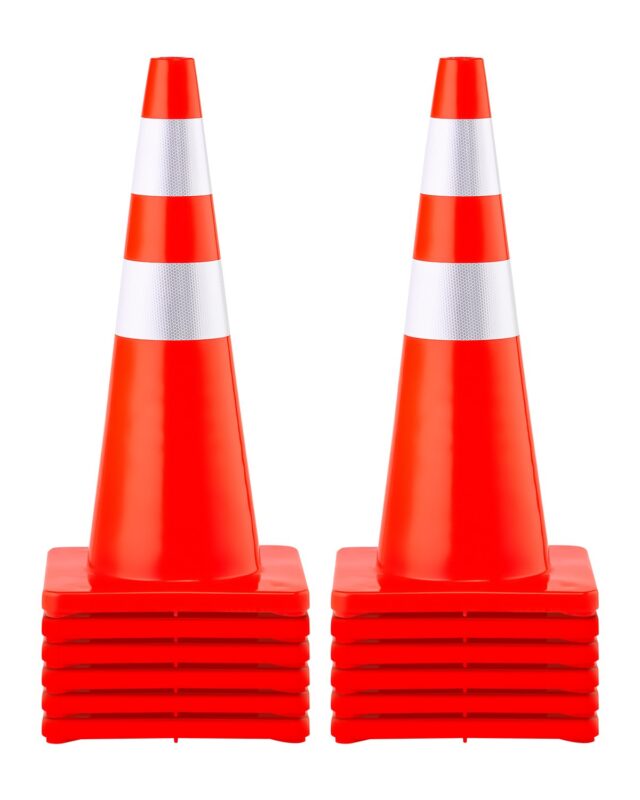Safety Cones, 73 cm kõrgus, 12 tk