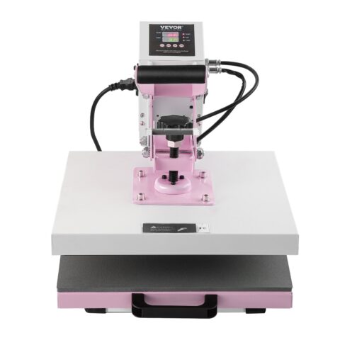 Kuumpress 380 x 380 mm digitaalne väljatõmmatav soojusülekandega roosa