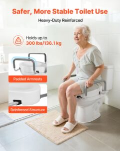 Kõrgendatud WC-poti iste käetugedega, 136,08 kg, 136,1 kg, 88,9 mm — pilt 4