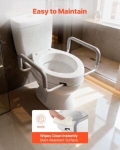 Kõrgendatud WC-poti iste käetugedega, 136,08 kg, 136,1 kg, 88,9 mm — pilt 6